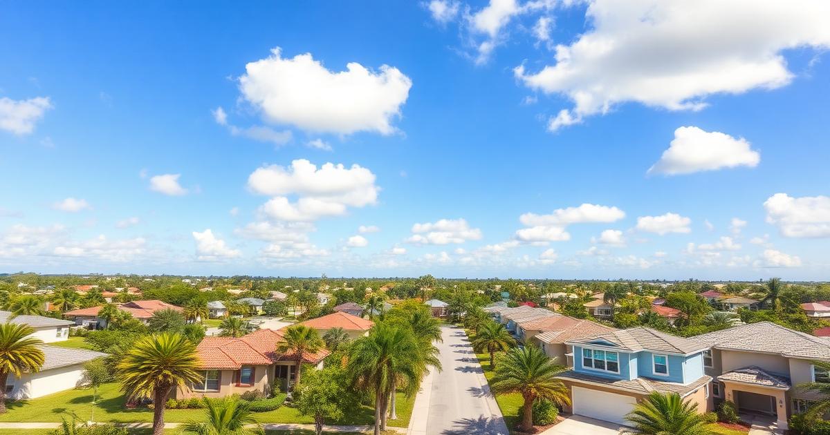 Aerial view of a sunny Tampa Bay neighborhood — moving to Tampa Bay in 2026.